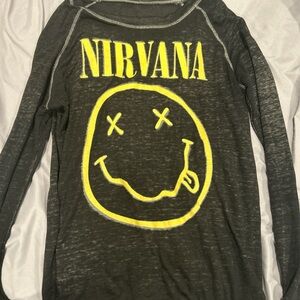 Nirvana Black Long Sleeve Shirt